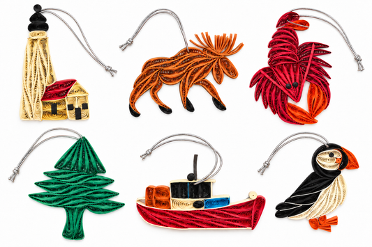Quilling Holiday Ornaments in 6 designs - NEW!