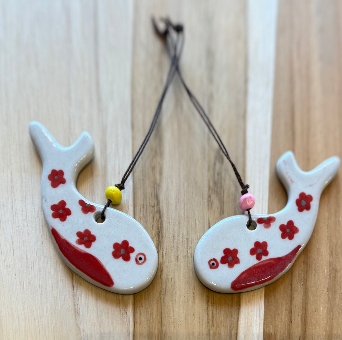 Ceramic Holiday Ornaments, handmade in Vietnam
