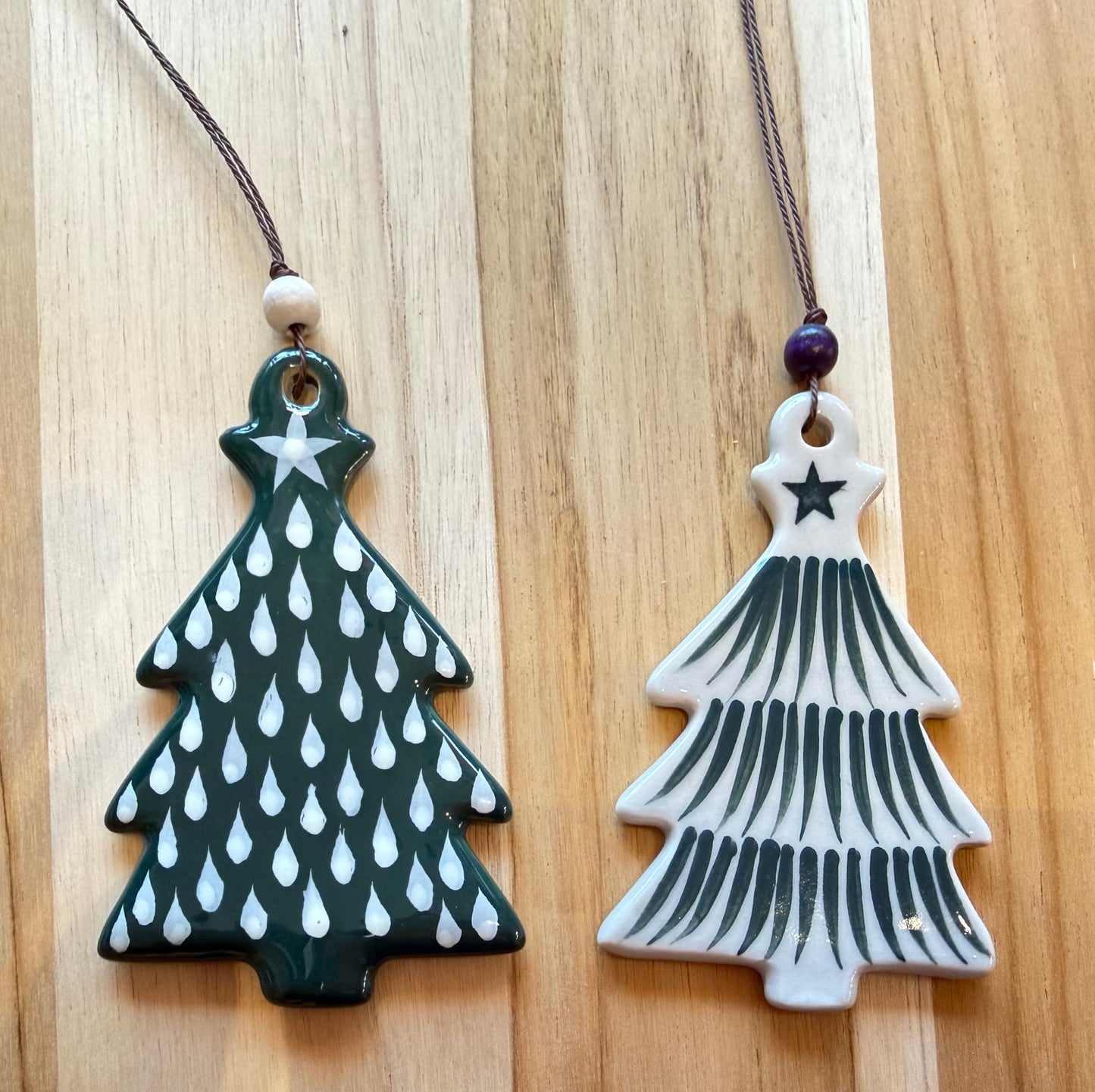 Ceramic Holiday Ornaments, handmade in Vietnam