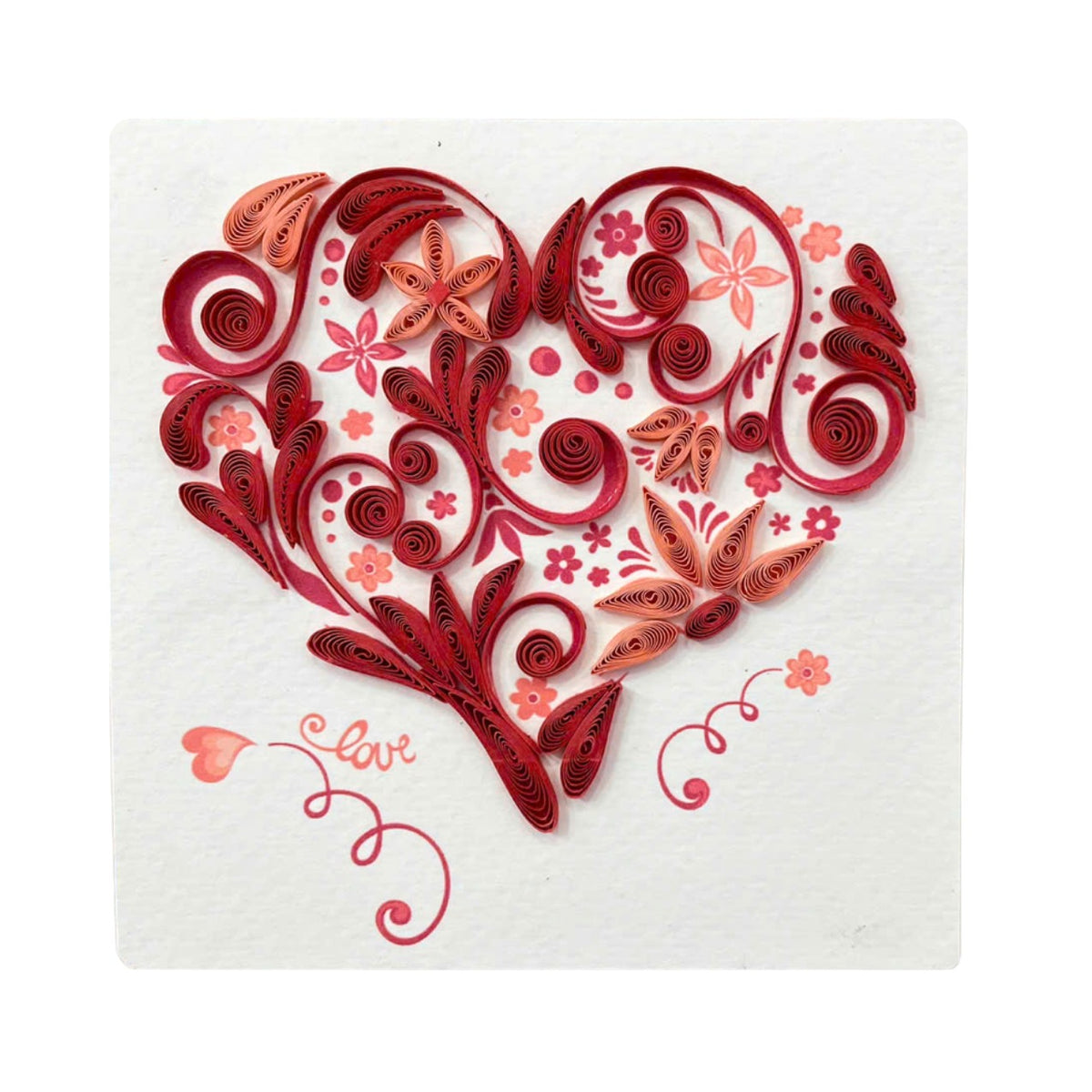 Quilling- "Big Heart" Card and Magnet