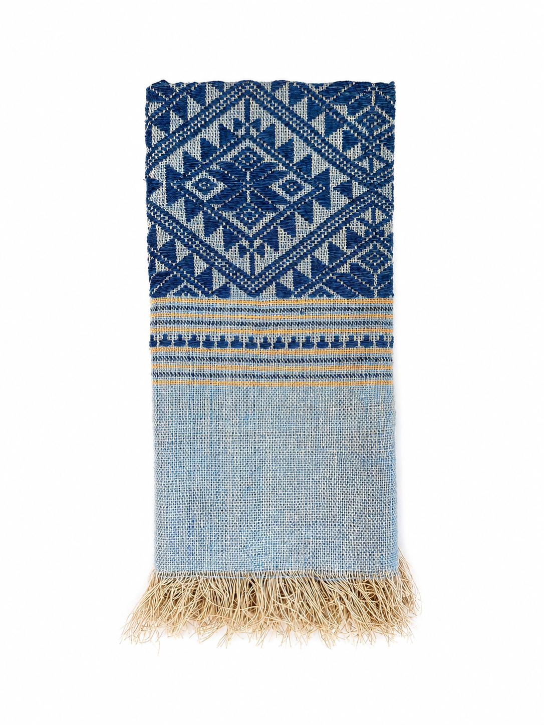 "Nai Yang" 20" x 20" Napkins with traditional patterns, handwoven Lao cotton w/ natural dyes