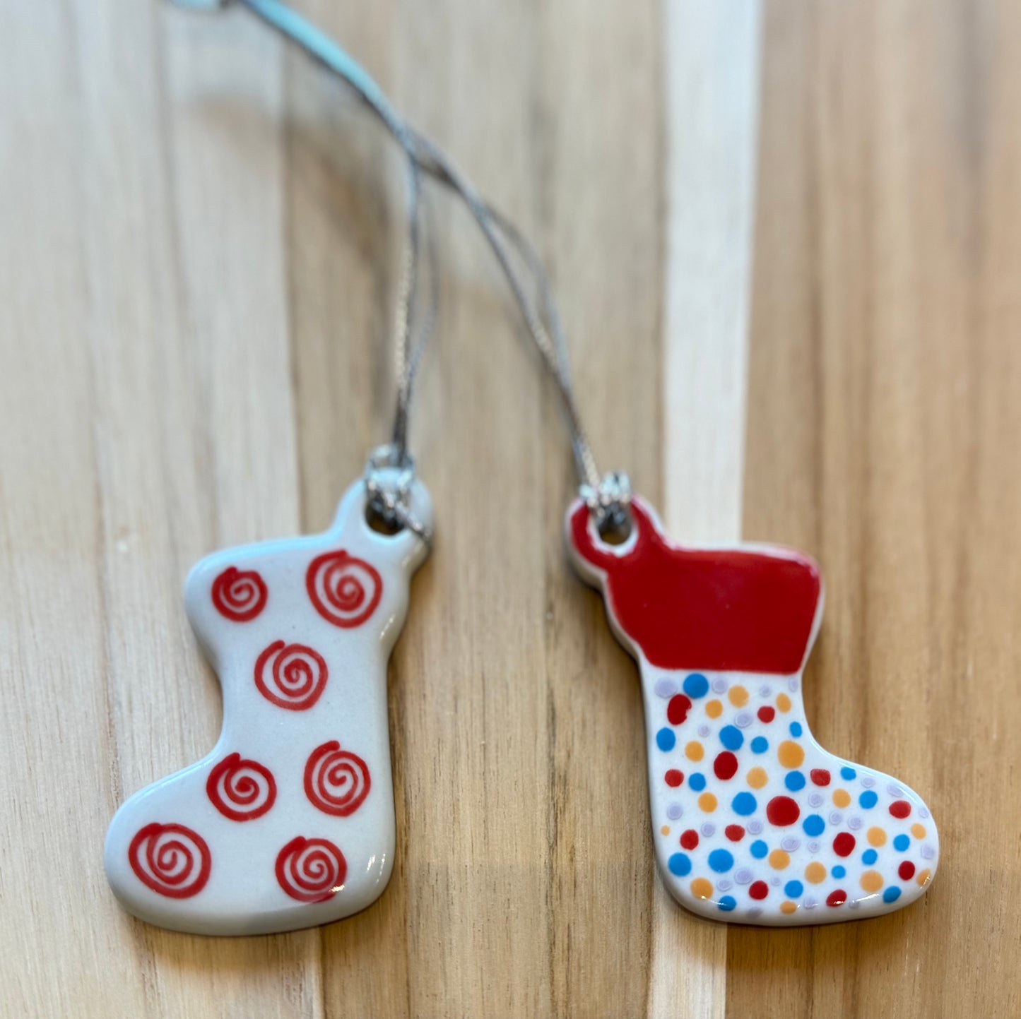 Ceramic Holiday Ornaments, handmade in Vietnam