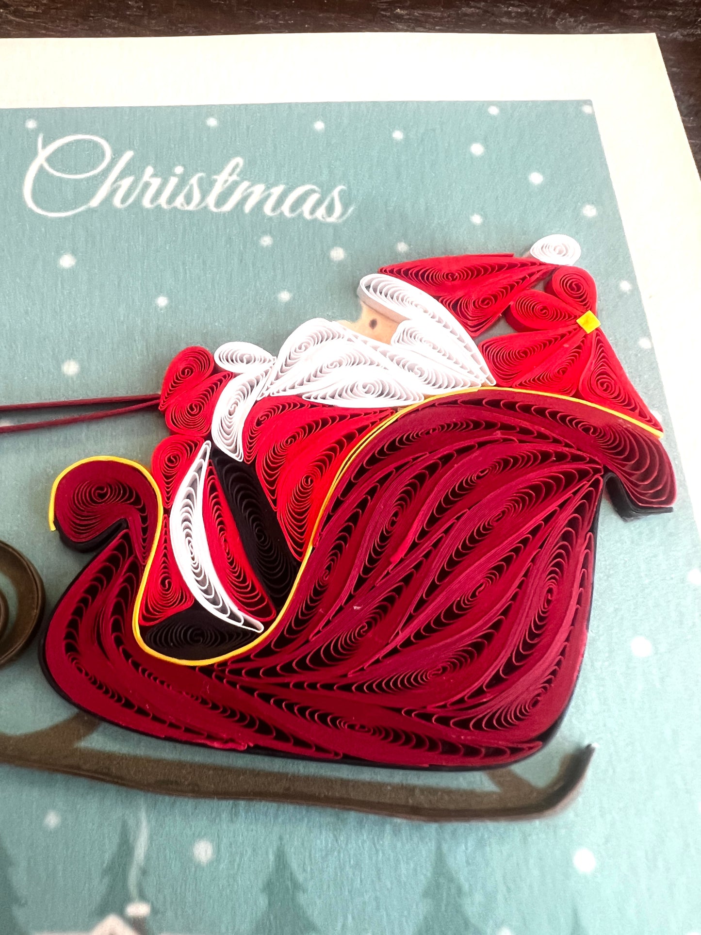 Quilling Cards for Christmas, handmade with strips of paper
