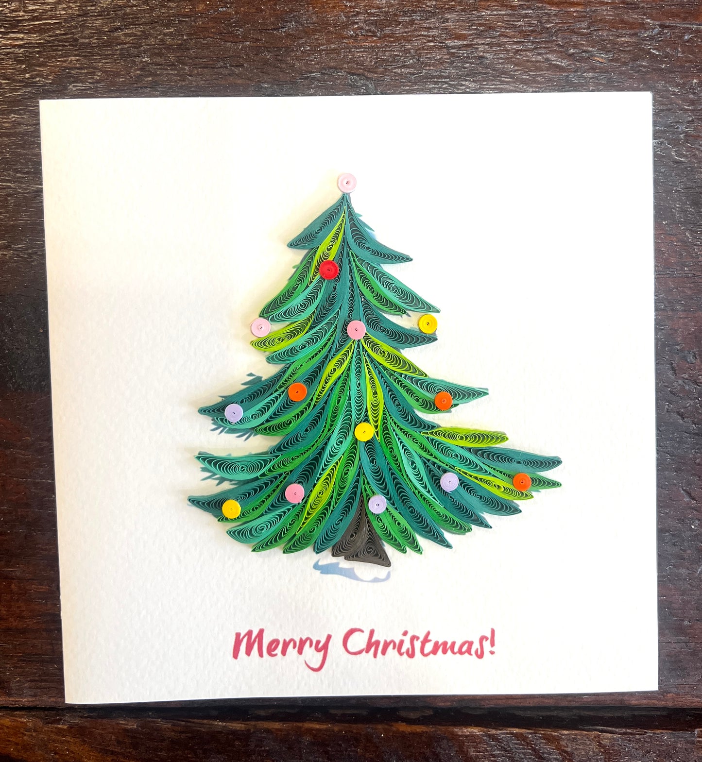 Quilling Cards for Christmas, handmade with strips of paper