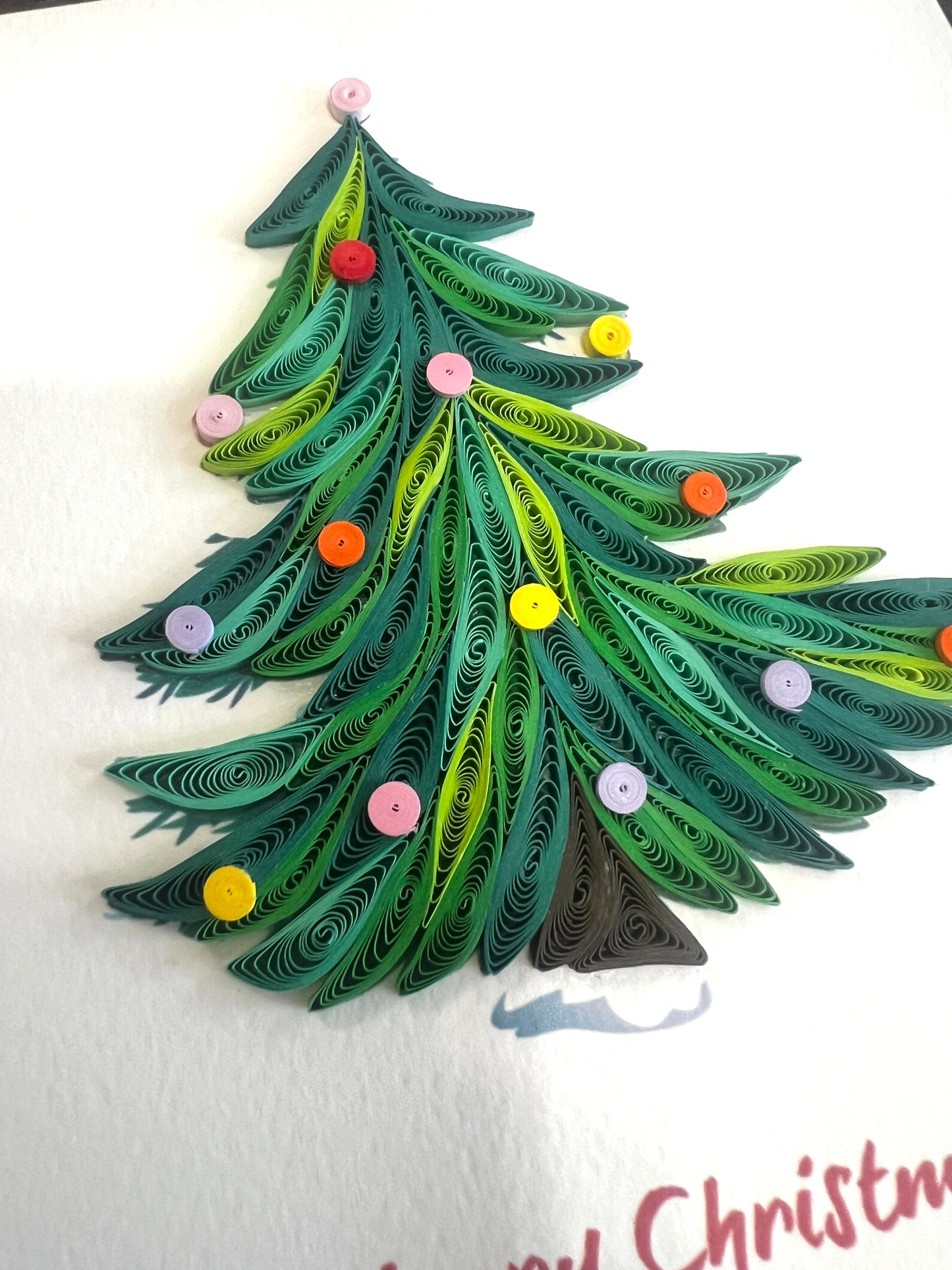 Quilling Cards for Christmas, handmade with strips of paper