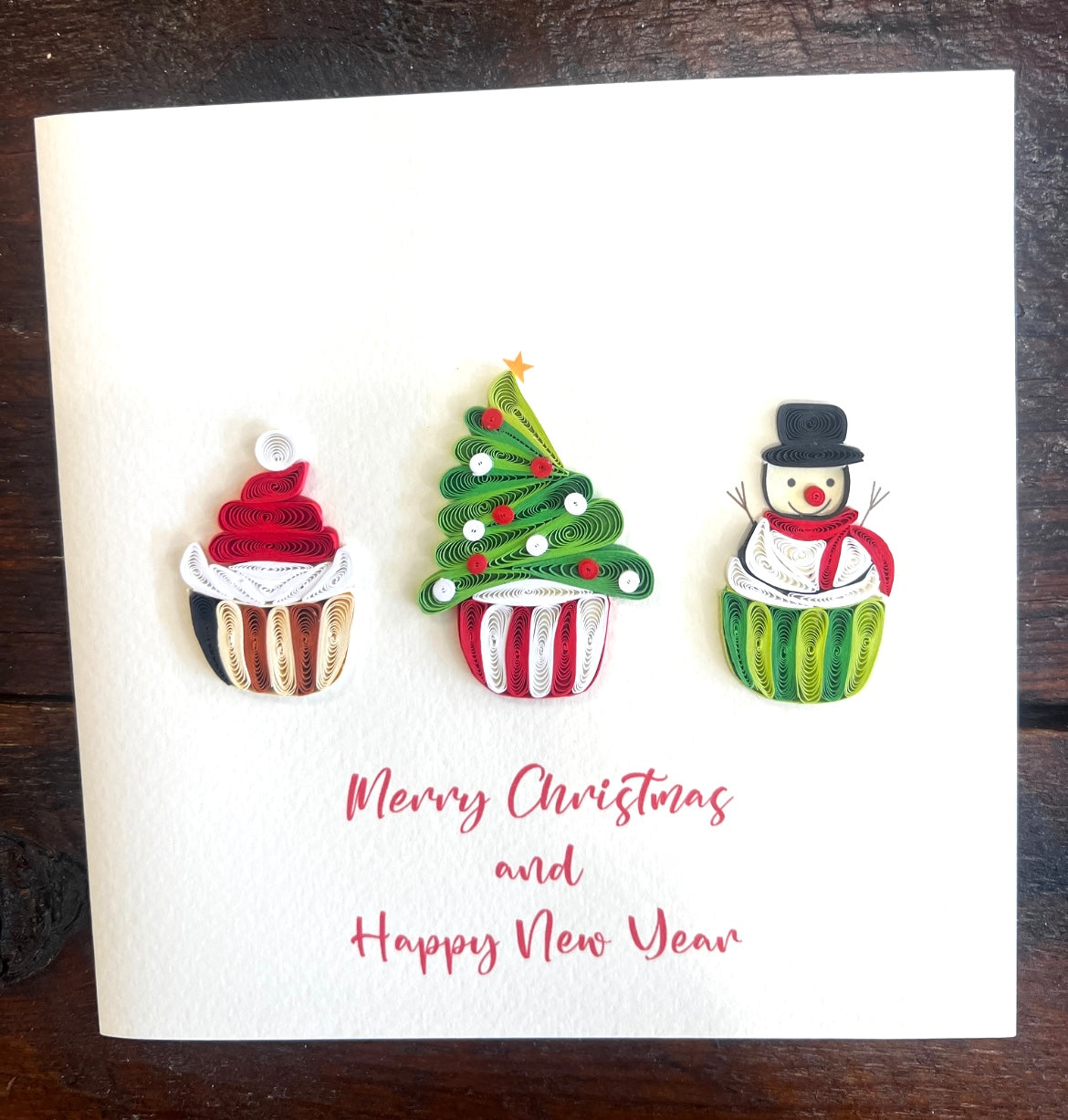 Quilling Cards for Christmas, handmade with strips of paper
