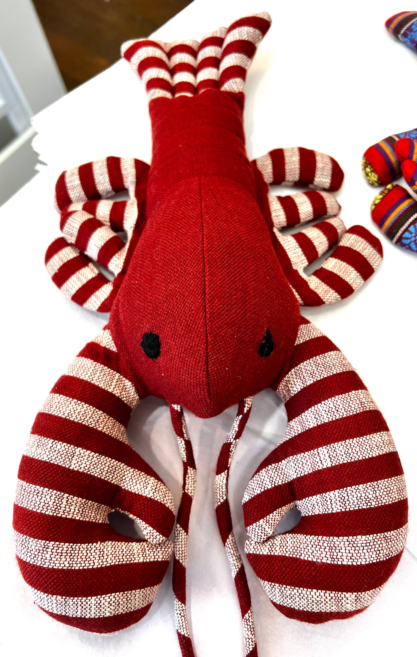"Maine Lobstah" Stuffed Lobsters, handmade with handwoven cotton by the White Thai of Vietnam