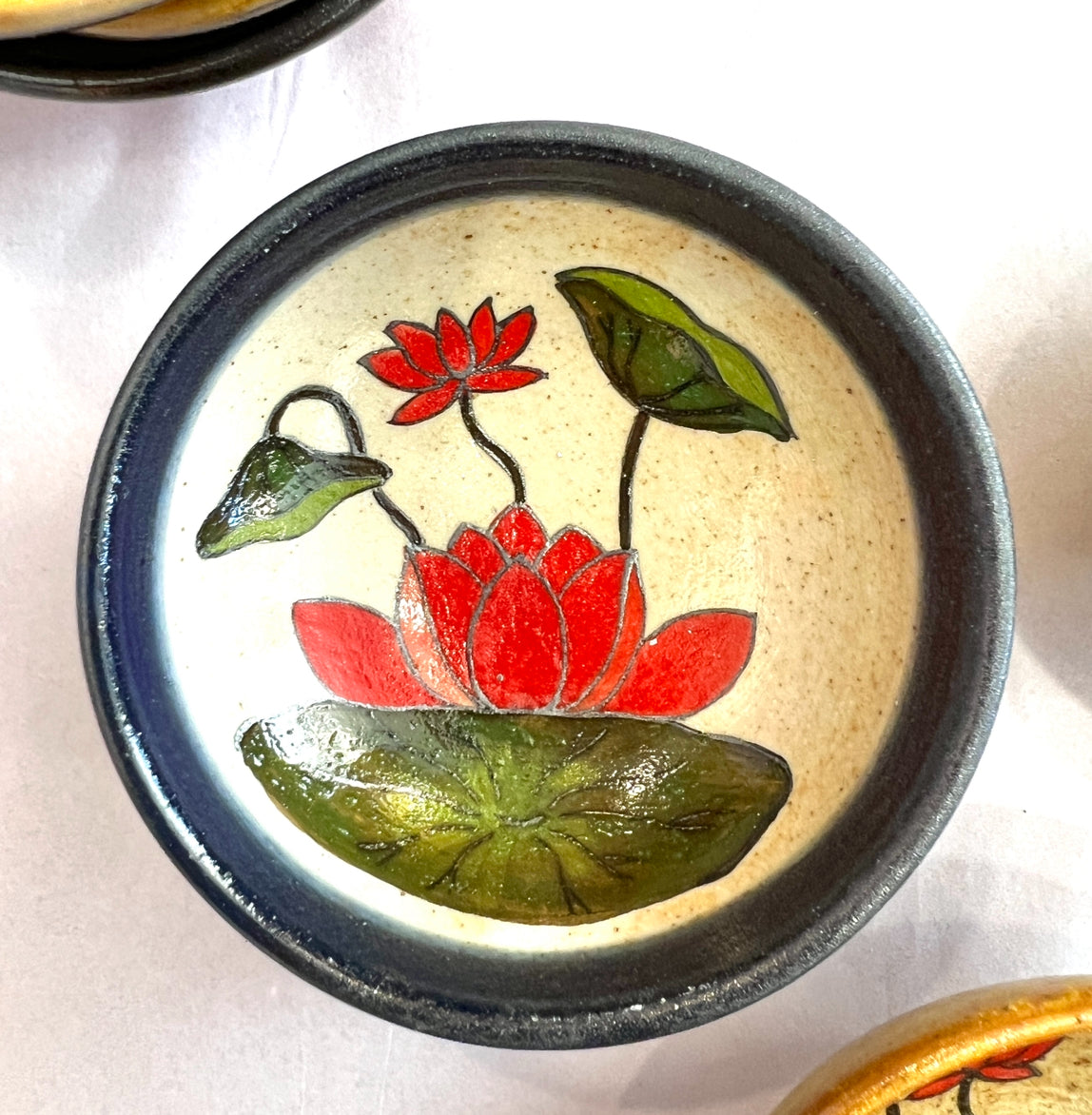 Stoneware Bowls (online only), hand painted in Vietnam ~4" diameter