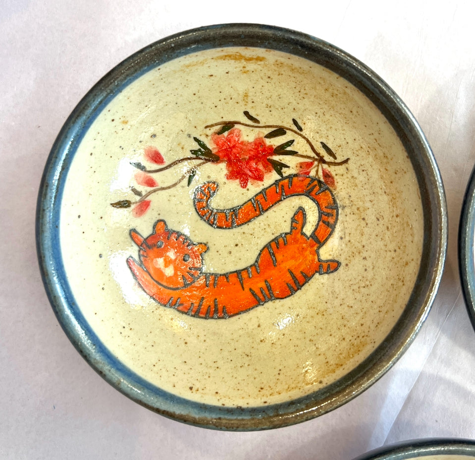 Stoneware Bowls (online only), hand painted in Vietnam ~4" diameter