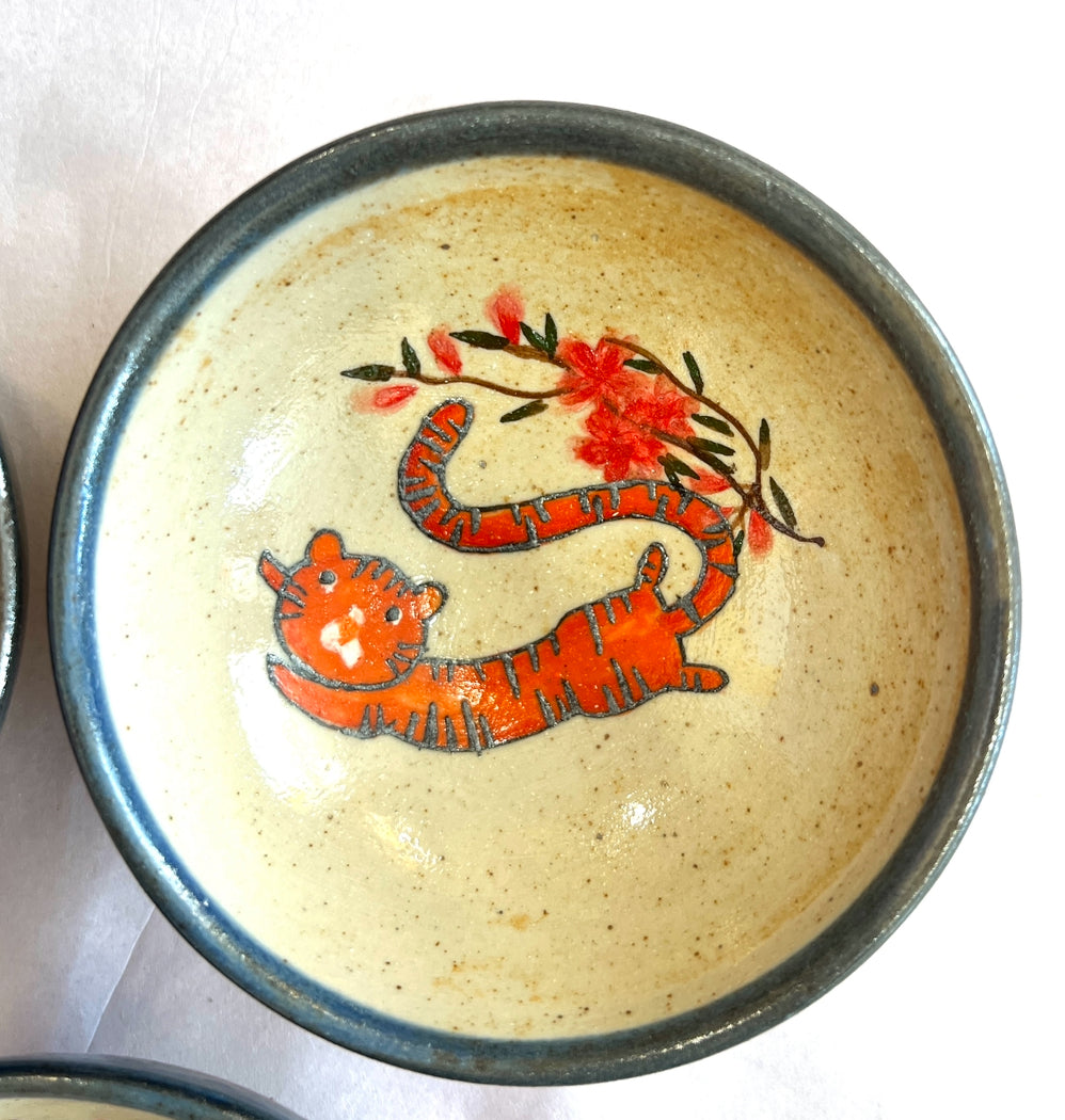 Stoneware Bowls (online only), hand painted in Vietnam ~4" diameter