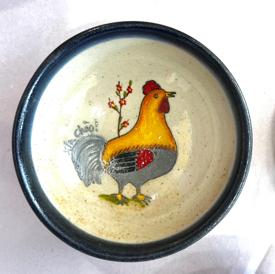 Stoneware Bowls (online only), hand painted in Vietnam ~4" diameter
