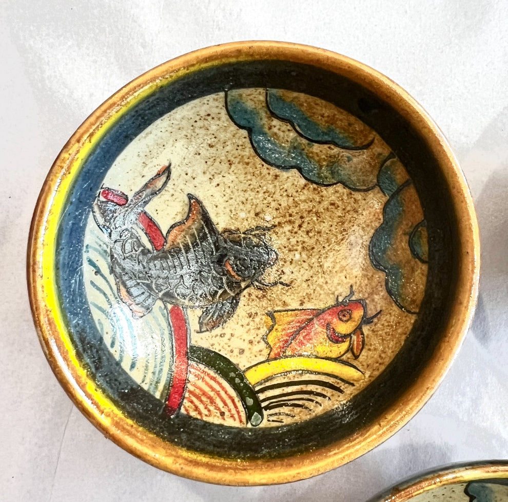 Stoneware Bowls (online only), hand painted in Vietnam ~4" diameter
