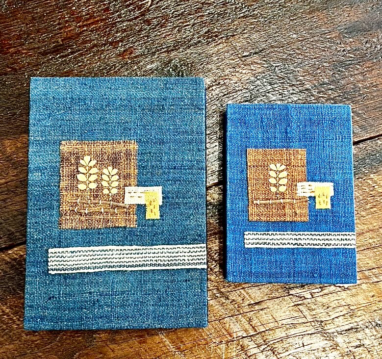 "Flower Leaf Grass" Journals, handmade with natural materials and dyes