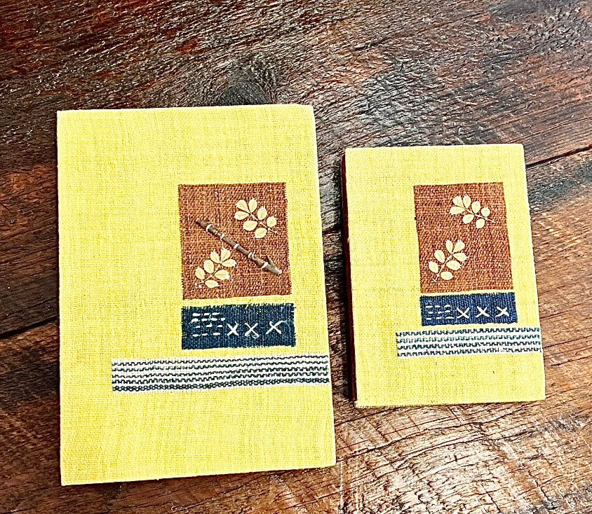 "Flower Leaf Grass" Journals, handmade with natural materials and dyes