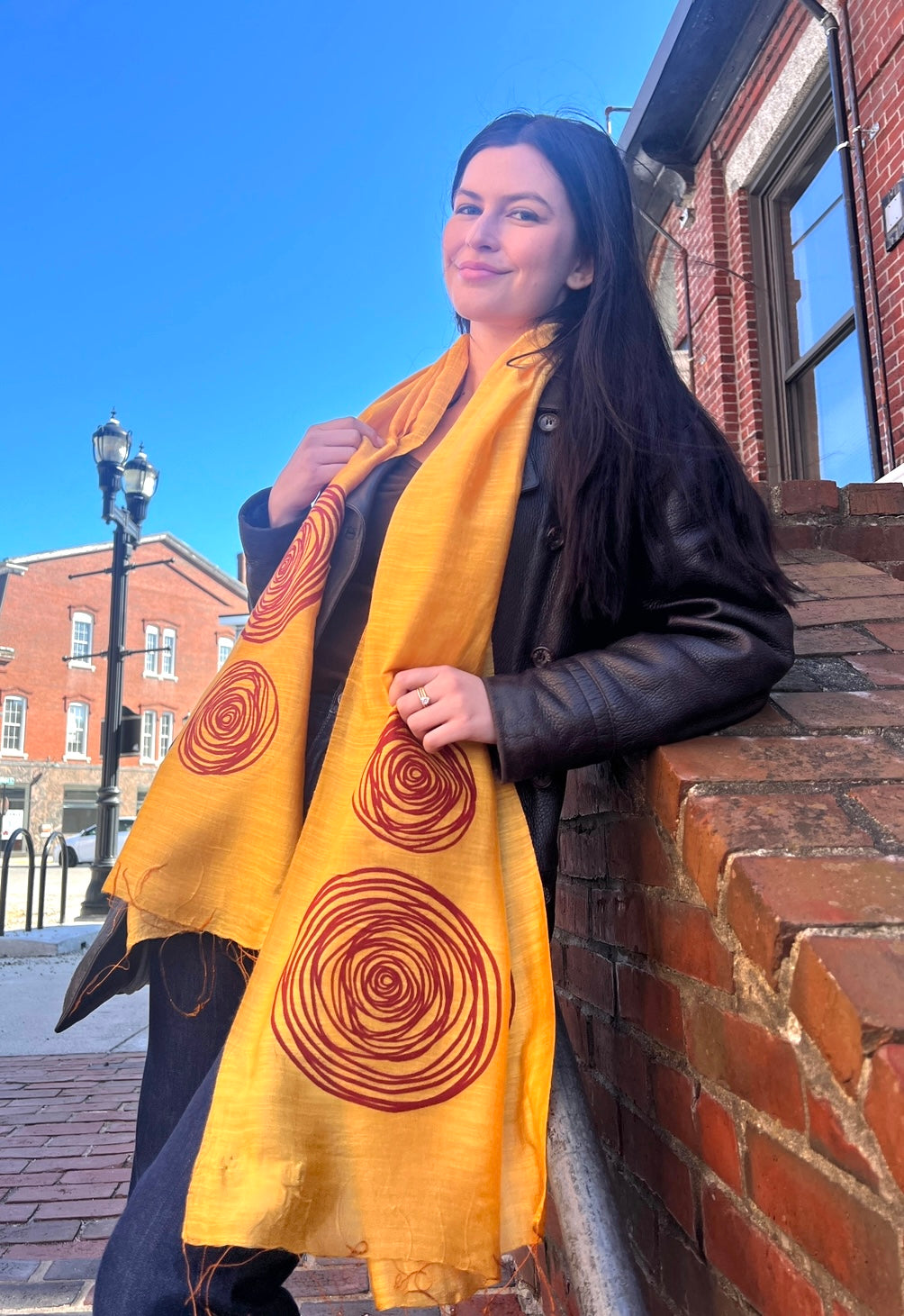 Screen Printed Silk Blend Scarves in 13 colors and patterns, hand printed in Vietnam