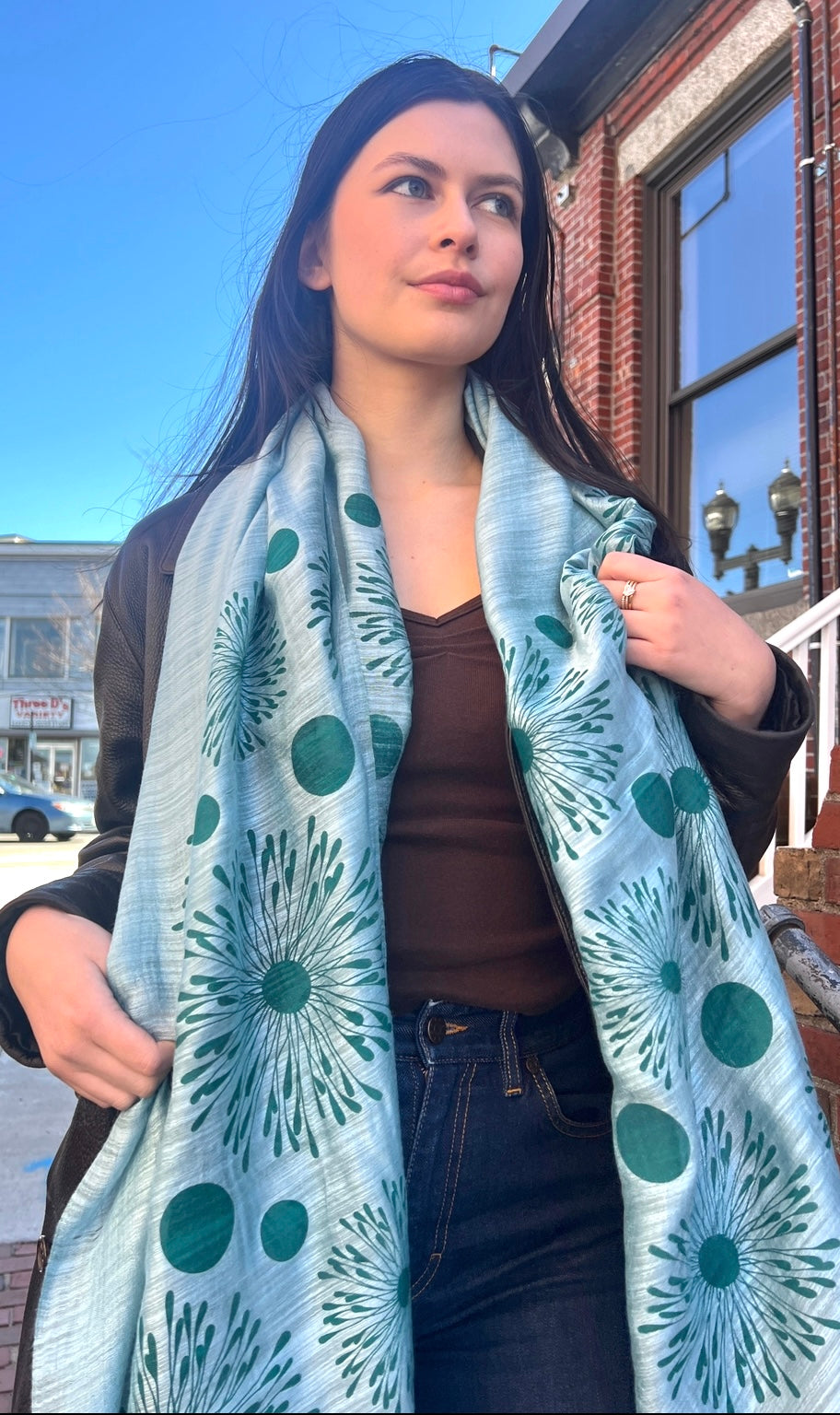 Screen Printed Silk Blend Scarves in 13 colors and patterns, hand printed in Vietnam