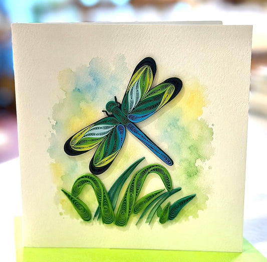 Quilling- "Dragonfly" Card and Magnet