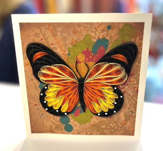 Quilling- "Butterfly" Card and Magnet