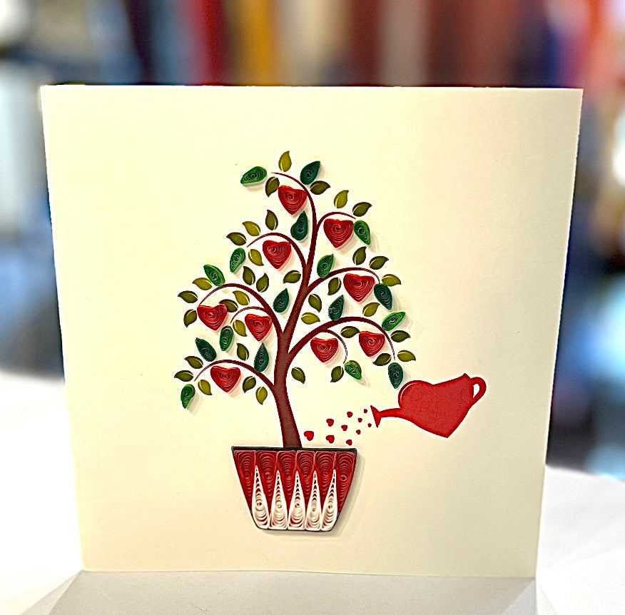 Quilling- "Tree of Hearts" Card