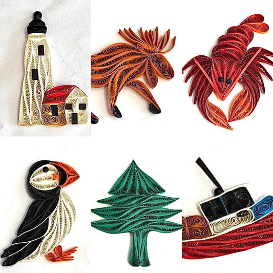 Quilling Magnets - Ornament-style, in 6 designs