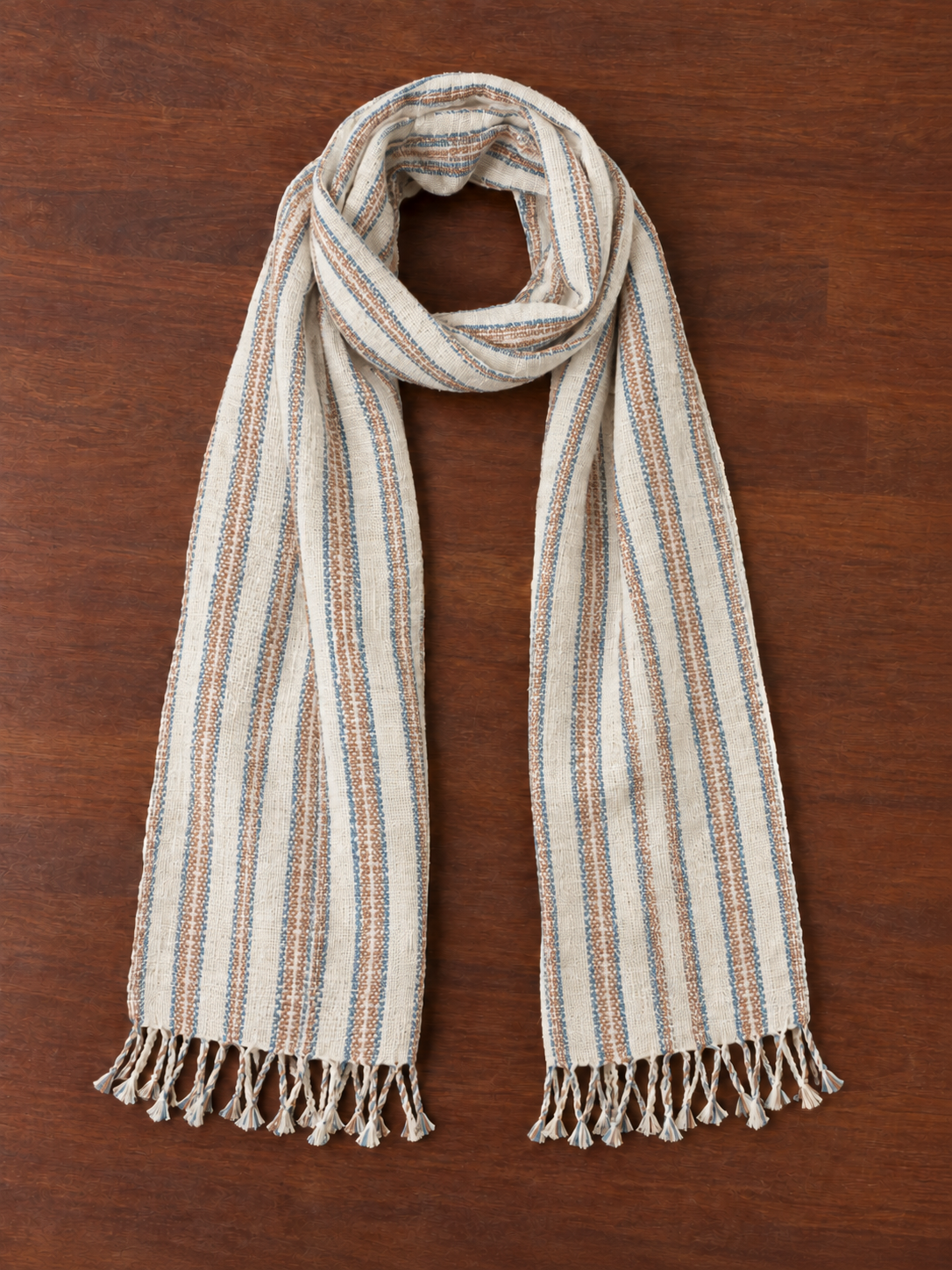 Scarf "Taos", 70" x 15", 100% cotton handwoven in Laos