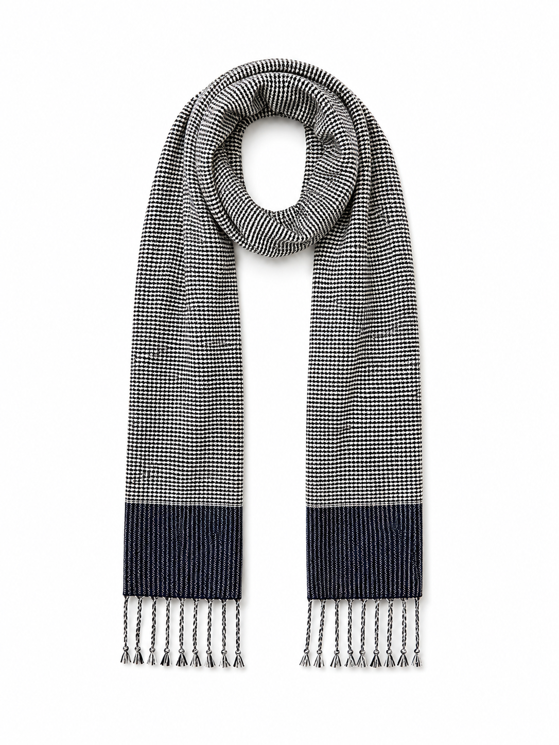 Handwoven Cotton Scarves in "Houndstooth" pattern, from Cambodia