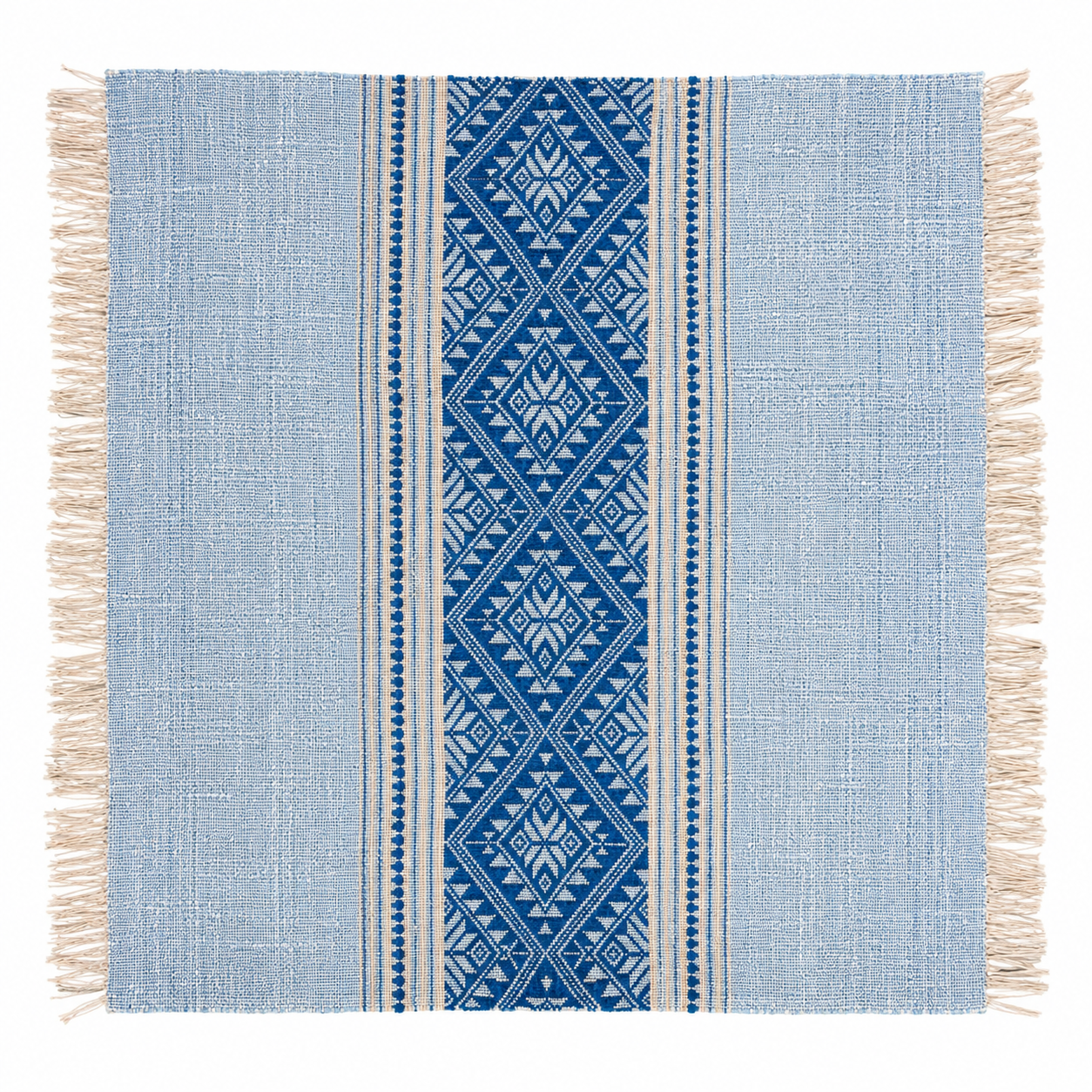 "Nai Yang" 20" x 20" Napkins with traditional patterns, handwoven Lao cotton w/ natural dyes