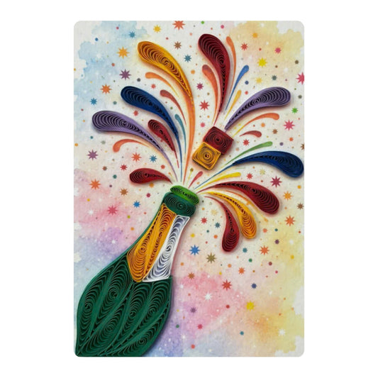 Quilling- "Champagne Celebration" Card and Magnet
