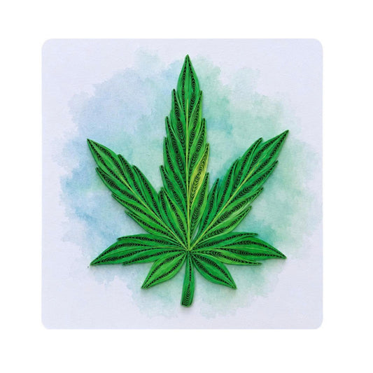 Quilling- "Cannabis" Card and Magnet