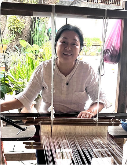 "Nai Yang" 20" x 20" Napkins with traditional patterns, handwoven Lao cotton w/ natural dyes