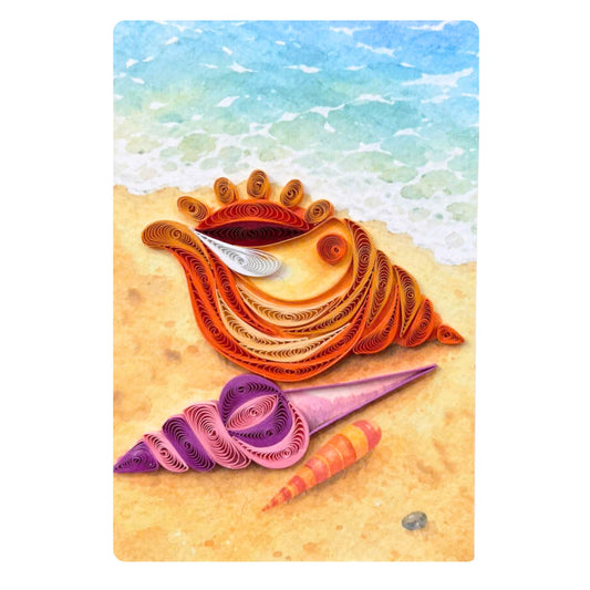 Quilling- "Seashells" Card and Magnet