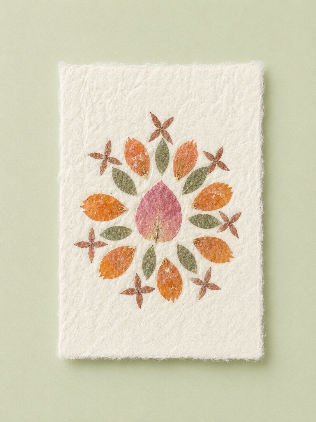 Mulberry Paper Notecards w/ Real Flowers and Frayed Edges