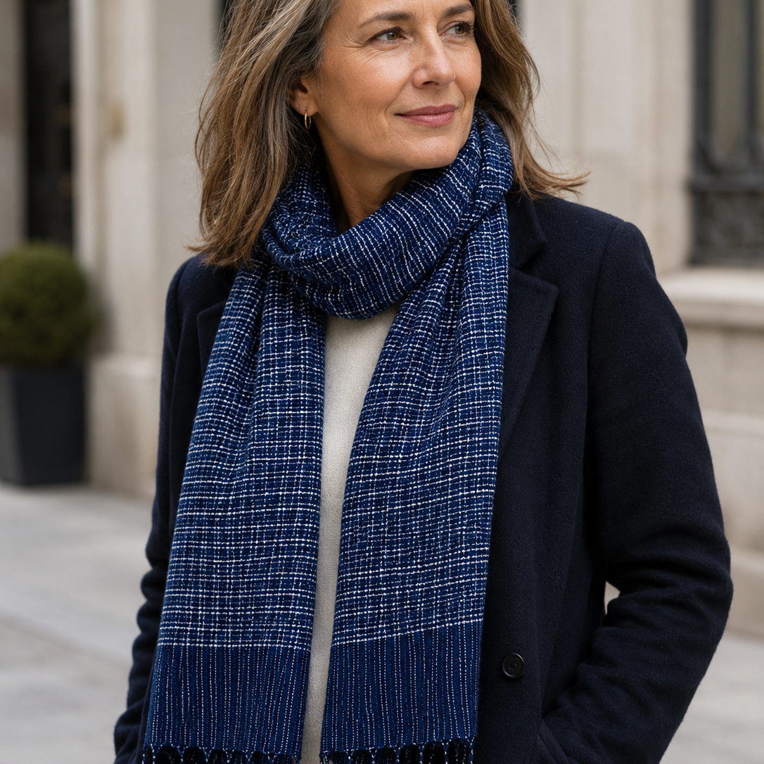 Village Weavers "Midnight Loom" Scarf