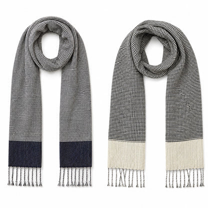 Handwoven Cotton Scarves in "Houndstooth" pattern, from Cambodia