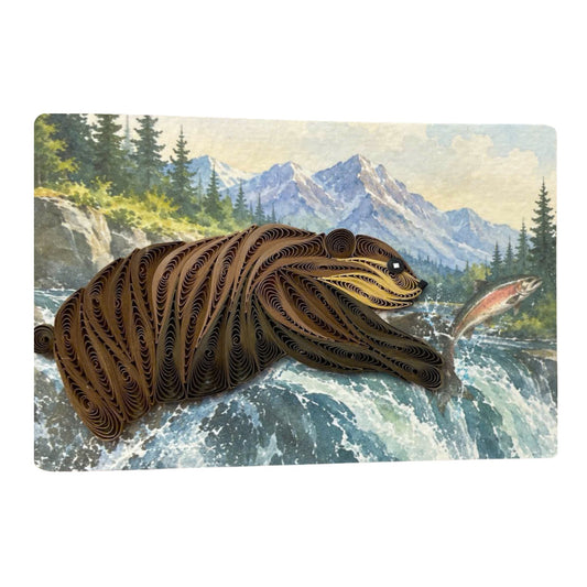 Quilling- "Grizzly" Card and Magnet