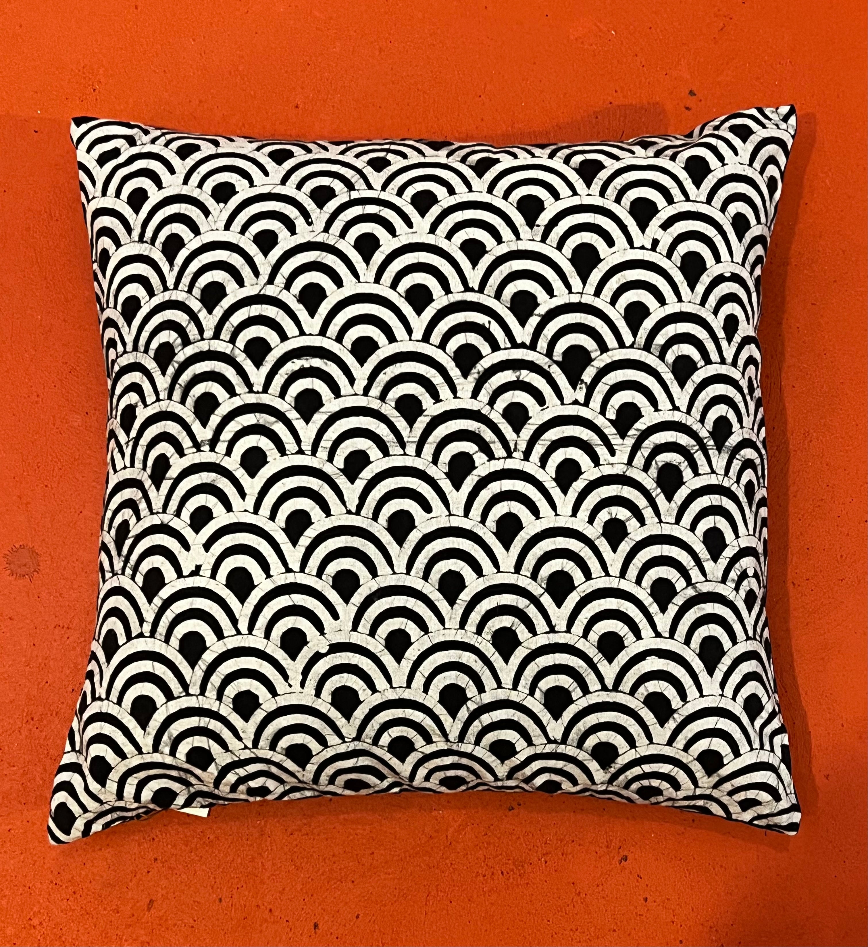 “Waves” Full Face Batik Pillow 20” cover