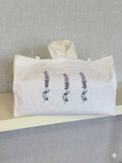 Tissue Box Covers for RECTANGLE boxes, NEW! hand embroidered linen