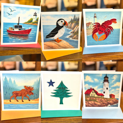 Quilling Cards for Maine-- in 6 designs