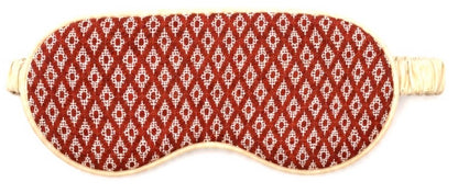 “Chie” Eye Mask, handwoven cotton w/ small diamonds pattern