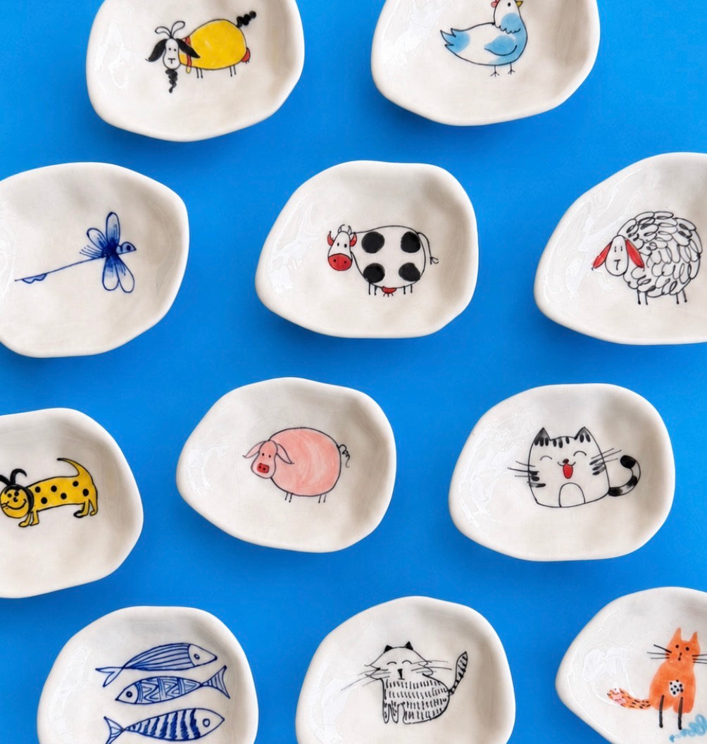 Jewelry Bowls for throughout the year, hand painted in Bat Trang, Vietnam