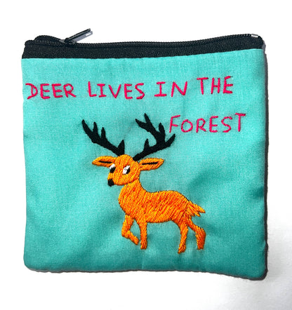 "Chalee" Small Hand Embroidered Pouches by Hmong Youth in Laos