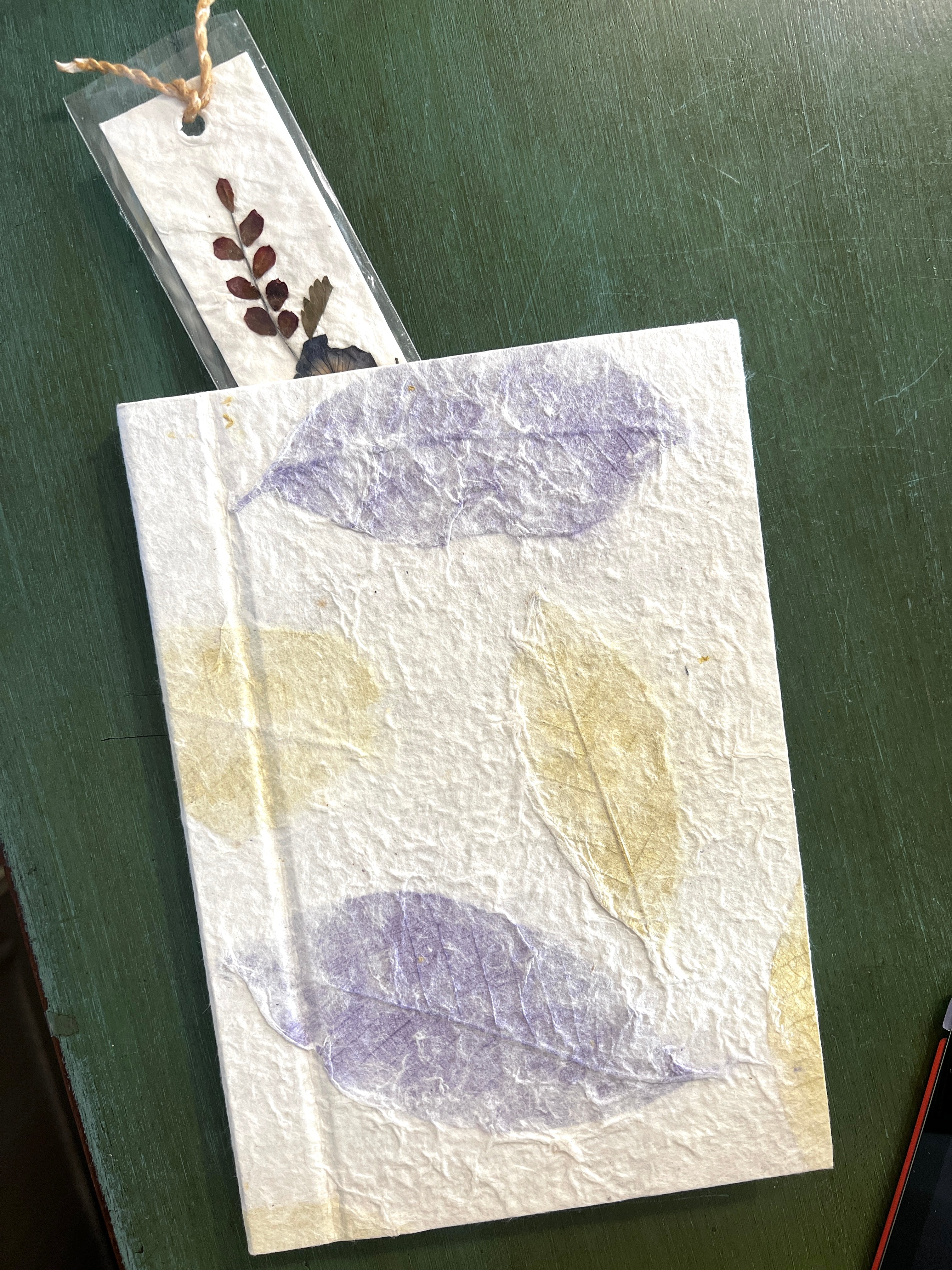Mulberry Paper Bookmarks with real flowers