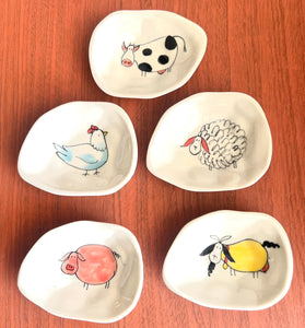 Jewelry Bowls, Small, hand painted in Bat Trang Village Vietnam