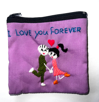 "Chalee" Small Hand Embroidered Pouches by Hmong Youth in Laos