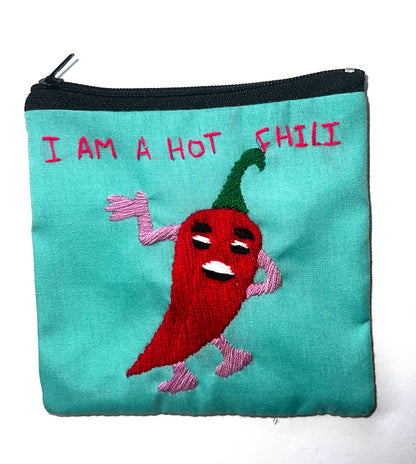 "Chalee" Small Hand Embroidered Pouches by Hmong Youth in Laos