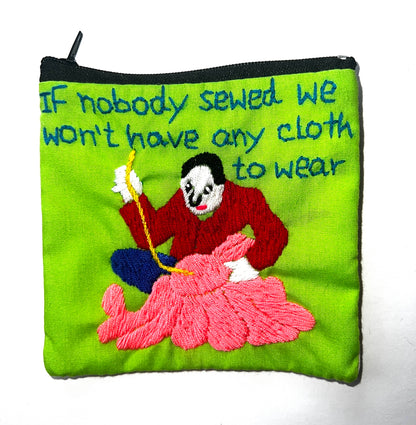 "Chalee" Small Hand Embroidered Pouches by Hmong Youth in Laos