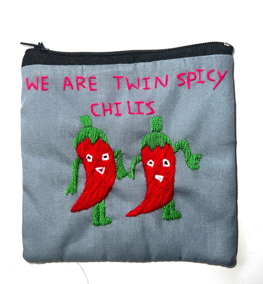 "Chalee" Small Hand Embroidered Pouches by Hmong Youth in Laos