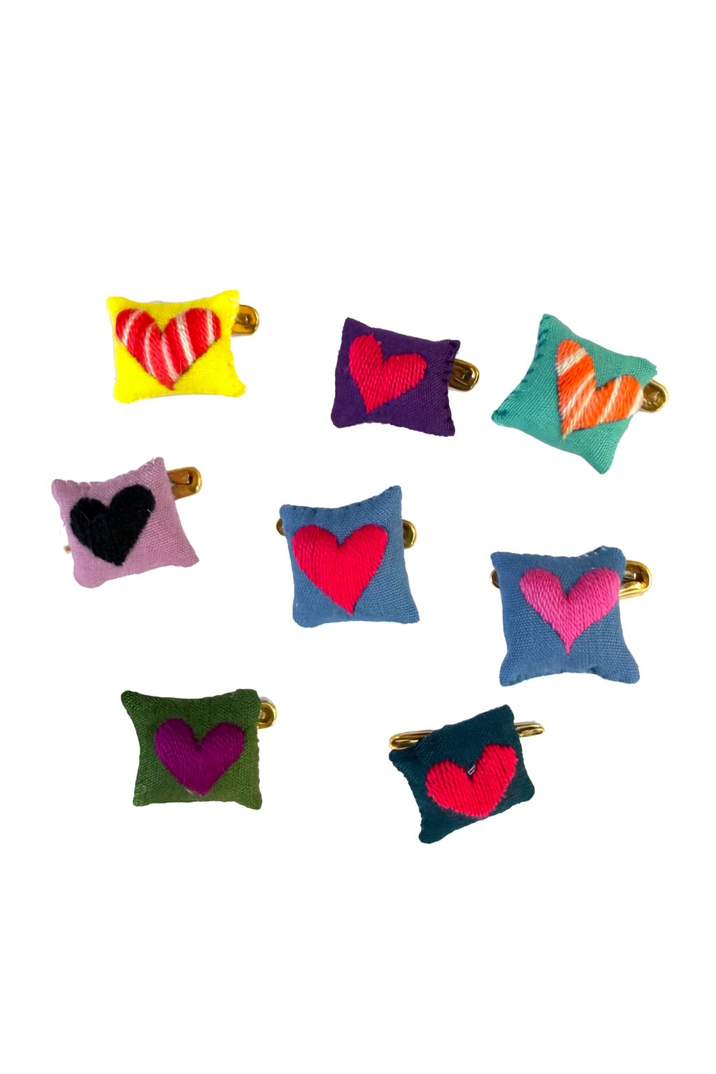 "Chalee" Love Pins, embroidered by Hmong in Laos