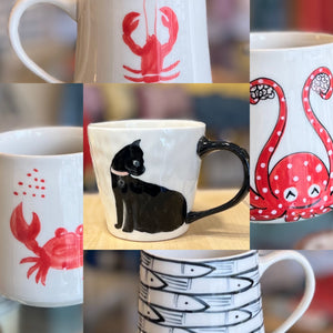 Hand Painted Mugs, from Vietnam