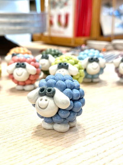 Hand-painted Ceramic Sheep Paperweights, from Bat Trang, Vietnam